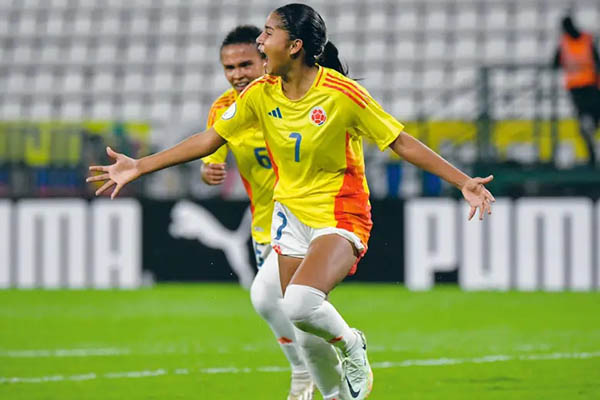 María Alejandra Valdovino Vásquez, jugadora de la selección Colombia sub 17. Foto FCF