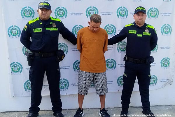 Lázaro Rafael Padilla Vergara, alias ‘El Animal’, fue capturado en Cereté por la Policía Nacional. Foto Fiscalía